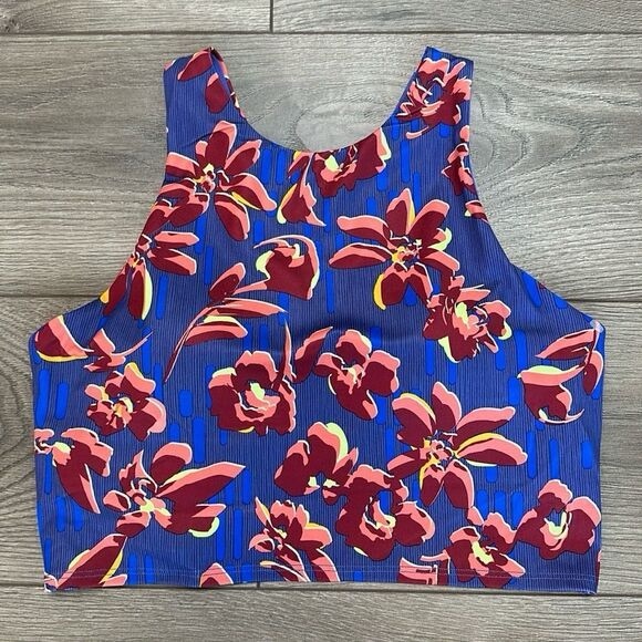 🧡HP🧡 NWT athleta conscious crop printed workout top - Picture 3 of 8